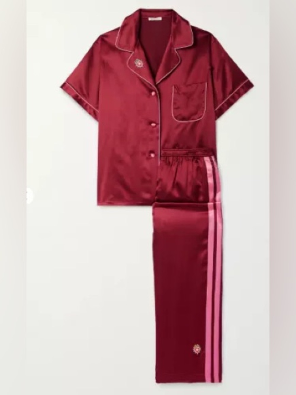 Morgan Lane Yana Side Stripe Silk Pants NWT